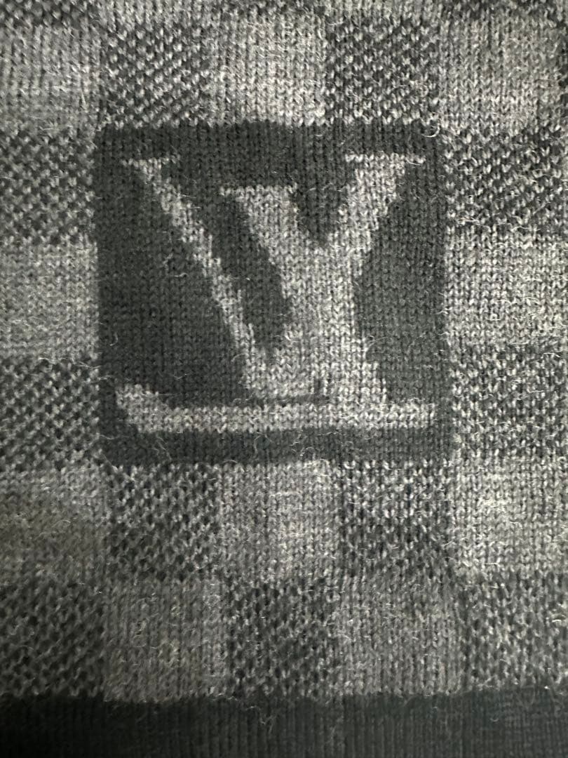 ルイヴィトン マフラー エシャルプ プティ ダミエグラフィット ウール LVロゴ