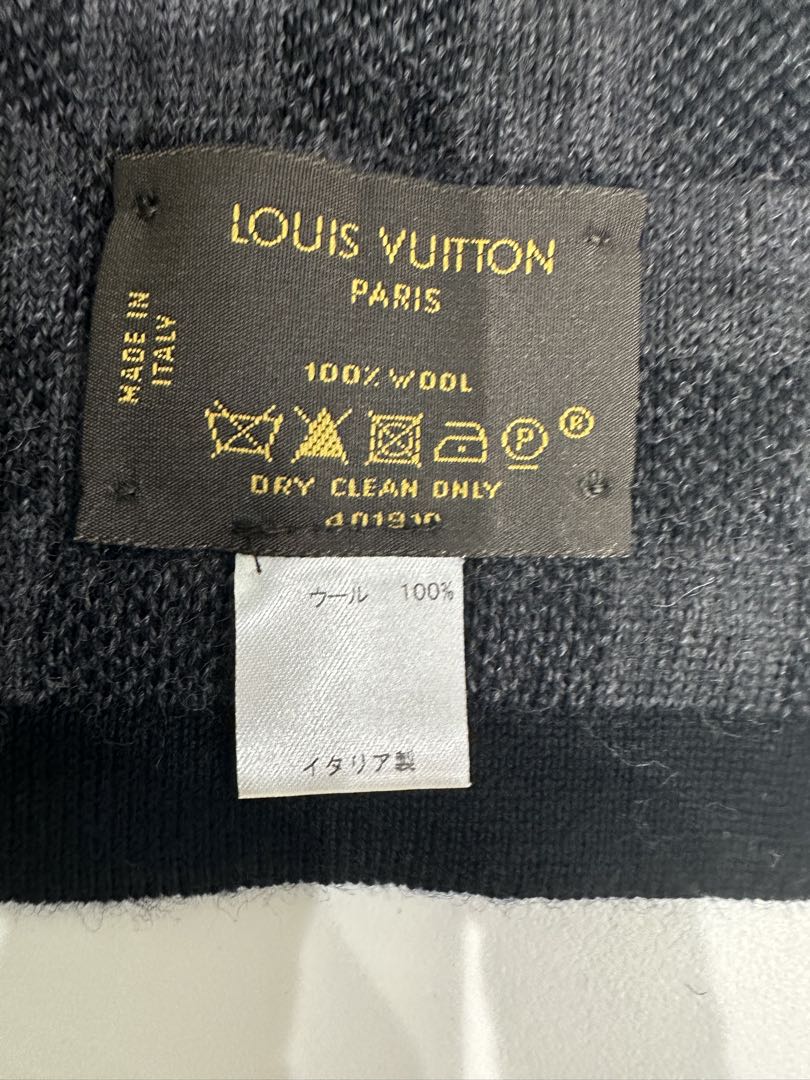 ルイヴィトン マフラー エシャルプ プティ ダミエグラフィット ウール LVロゴ