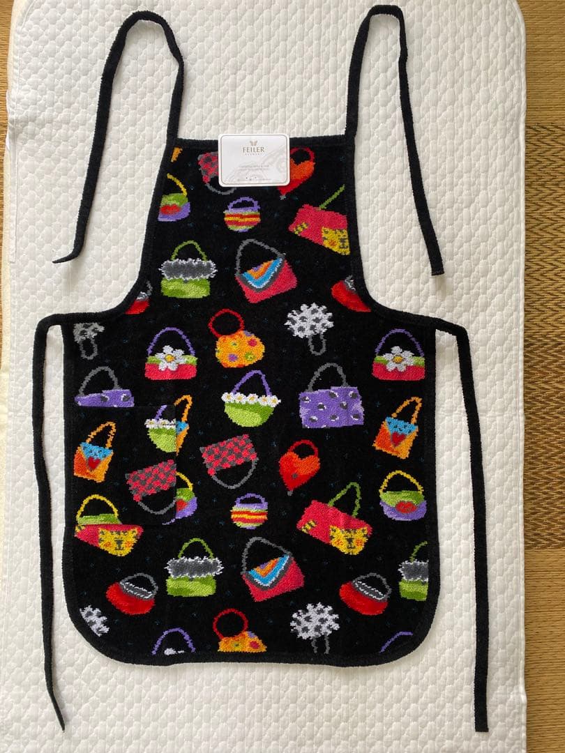 フェイラー FEILER エプロン タオル地 ポケット付き 小学生高学年調理実習