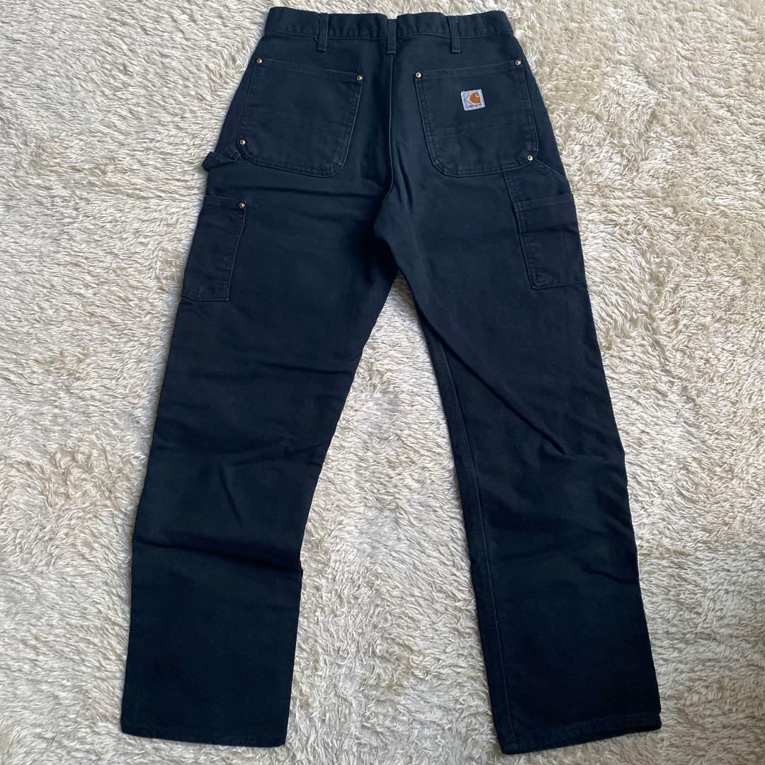【USA製】カーハート ダブルニー W32 L32 ダンガリーフィット ブラック