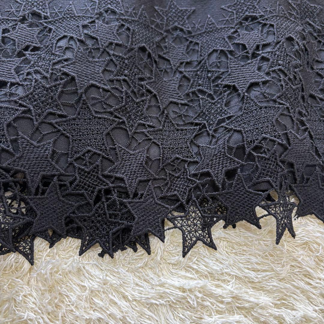 【美品】グレースコンチネンタル　ダイアグラム　ノースリーブワンピース　星柄　38