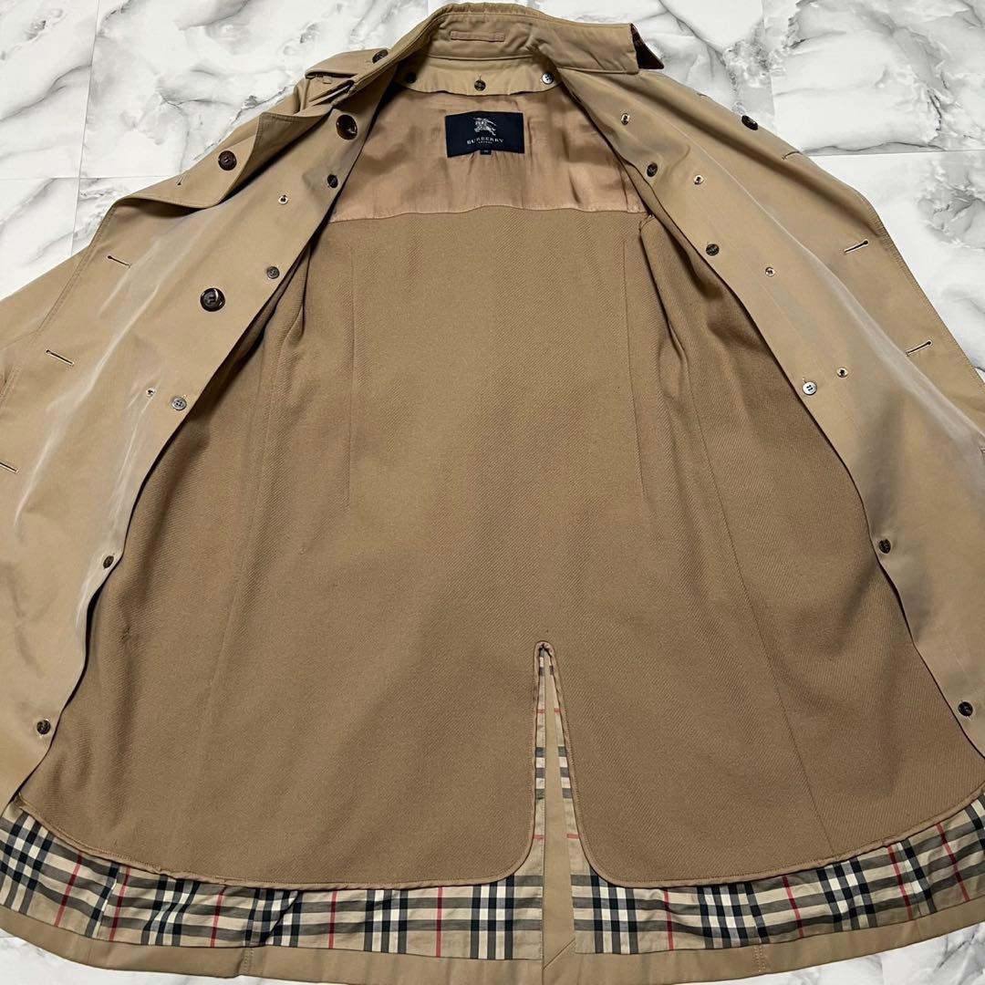 バーバリーロンドン　トレンチコート　ライナー付き　ロング丈　裏地チェック　38