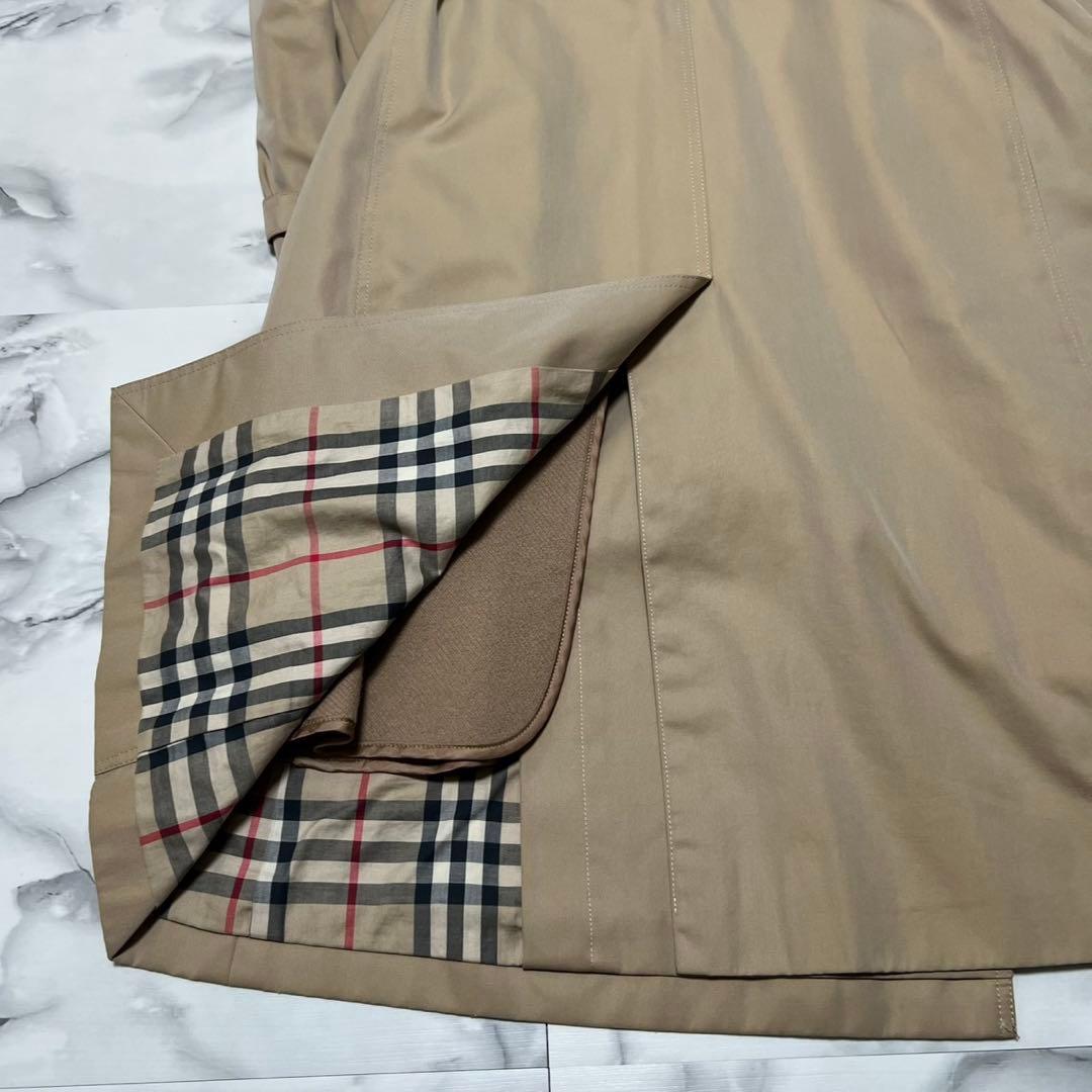 バーバリーロンドン　トレンチコート　ライナー付き　ロング丈　裏地チェック　38