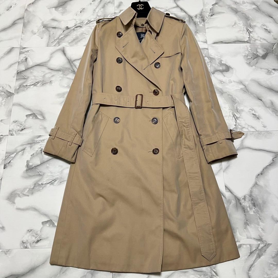 バーバリーロンドン　トレンチコート　ライナー付き　ロング丈　裏地チェック　38