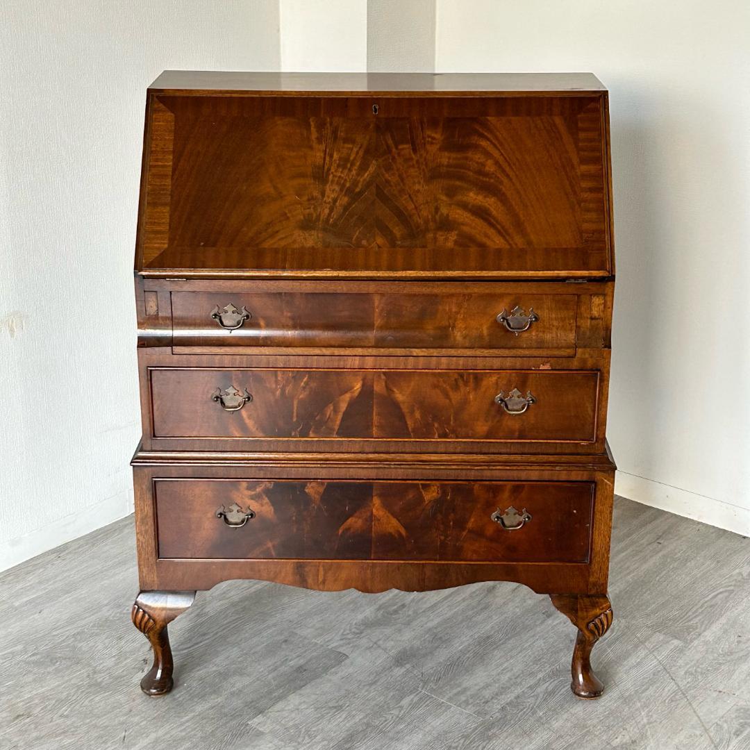 イギリス アンティーク 家具 ライティング ビューロー 英国 チェスト 328A