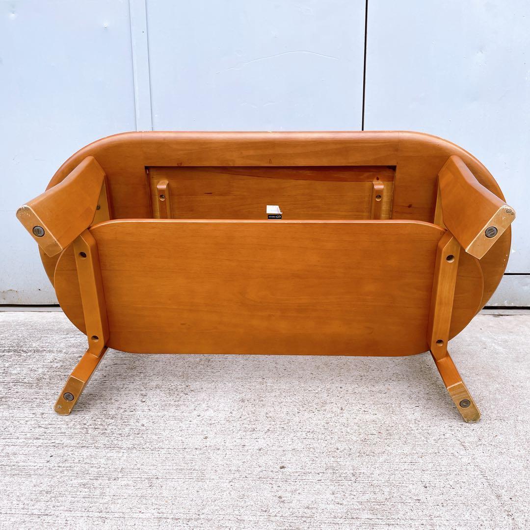 【送料込】マルニ木工 天然木 センターテーブル 楕円形 ローテーブル