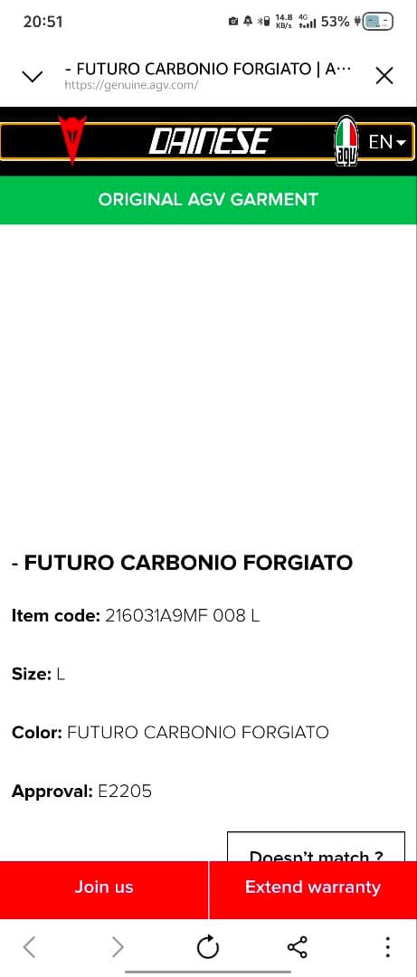 AGV PISTA GP RR FUTURO Lサイズ