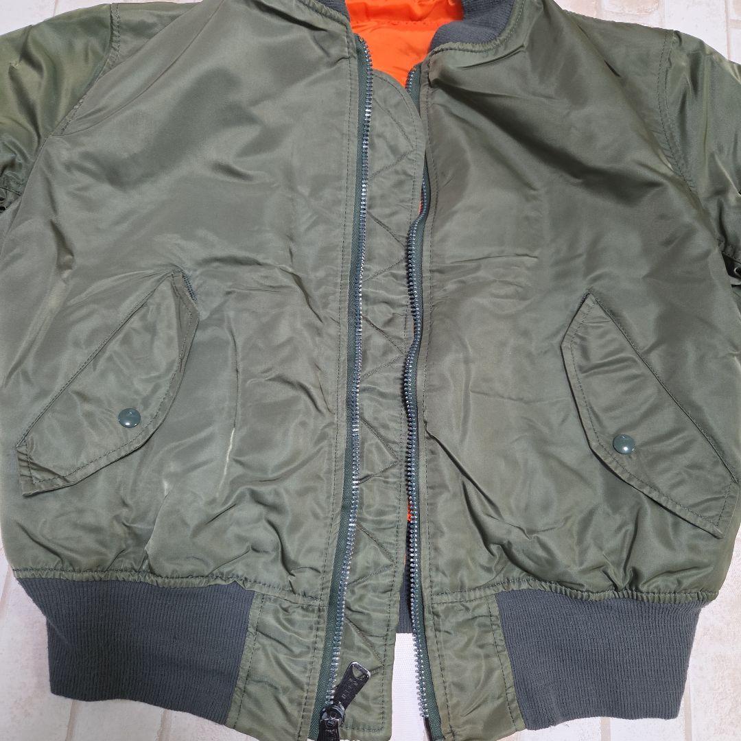 USA製 80s アルファインダストリーズ MA-1 カーキ M