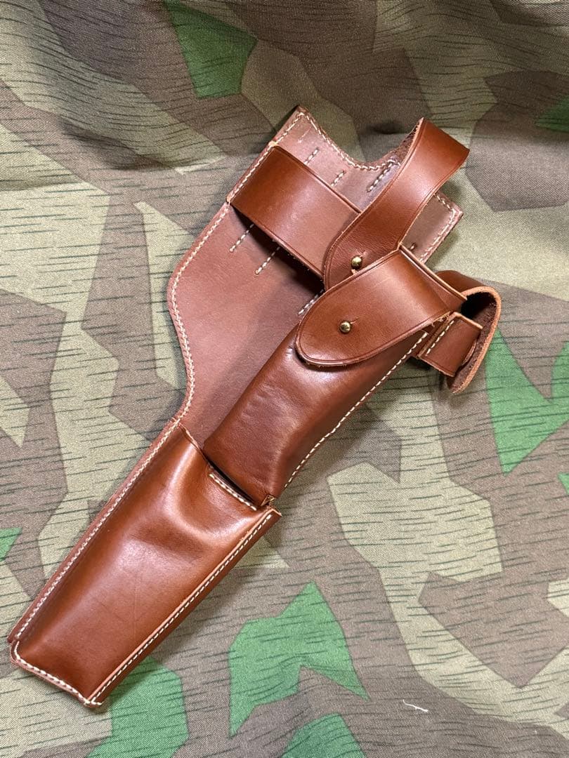 ★マルシン製品対応モーゼルM712、C96 木製ホルスター用ハーネス（レプリカ）
