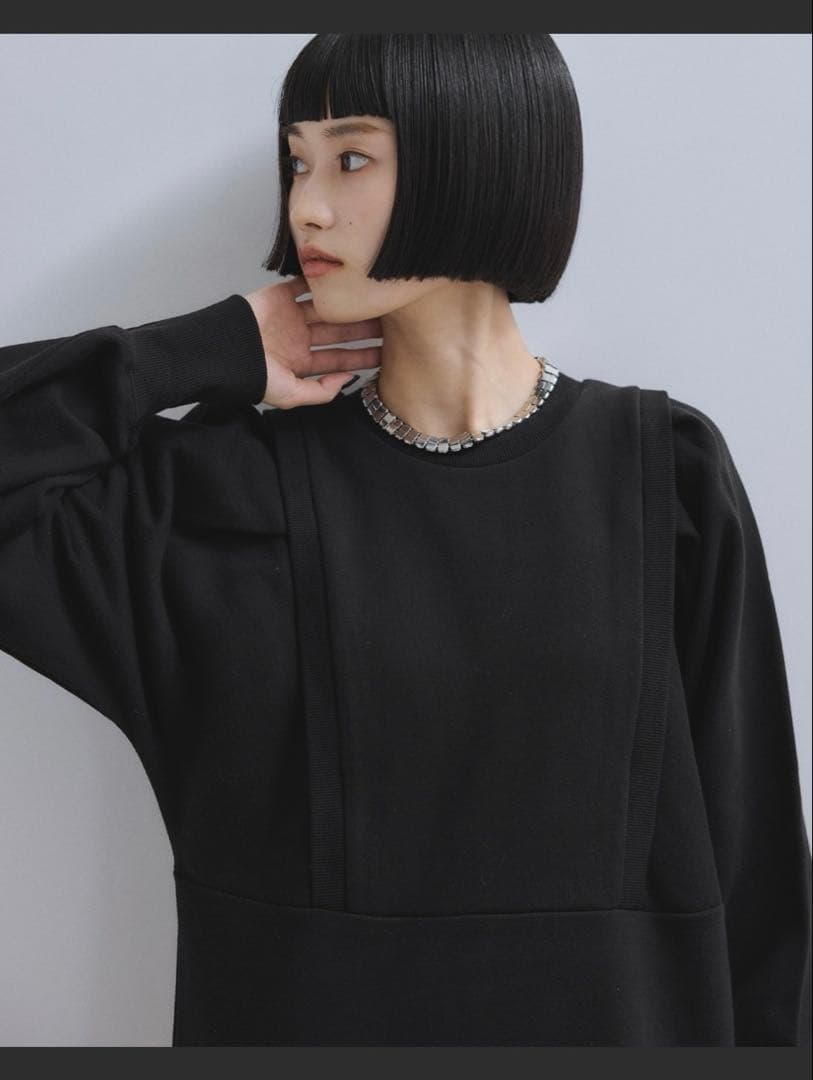 ADAM ET ROPÉ FEMME_バルーンスリーブスウェットワンピース