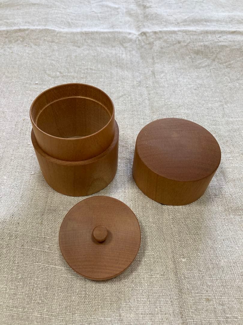 三谷龍二さんのバターケースと茶筒と 小さなお皿