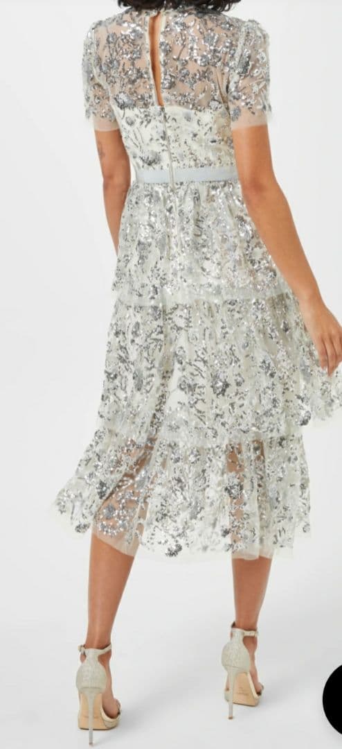 Haru セルフポートレイトシャンパン スパンコール ドレス