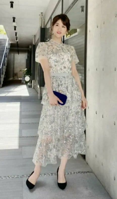 Haru セルフポートレイトシャンパン スパンコール ドレス