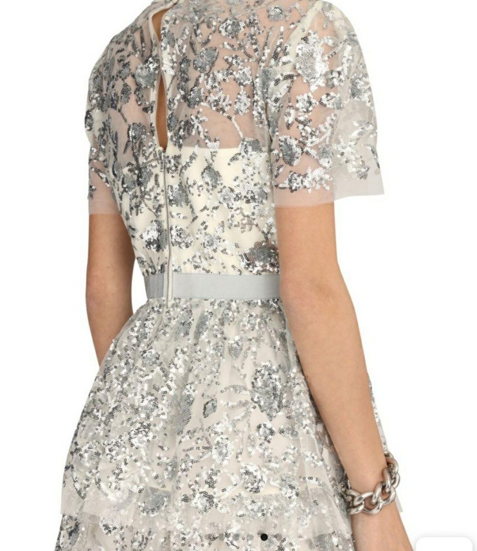 Haru セルフポートレイトシャンパン スパンコール ドレス