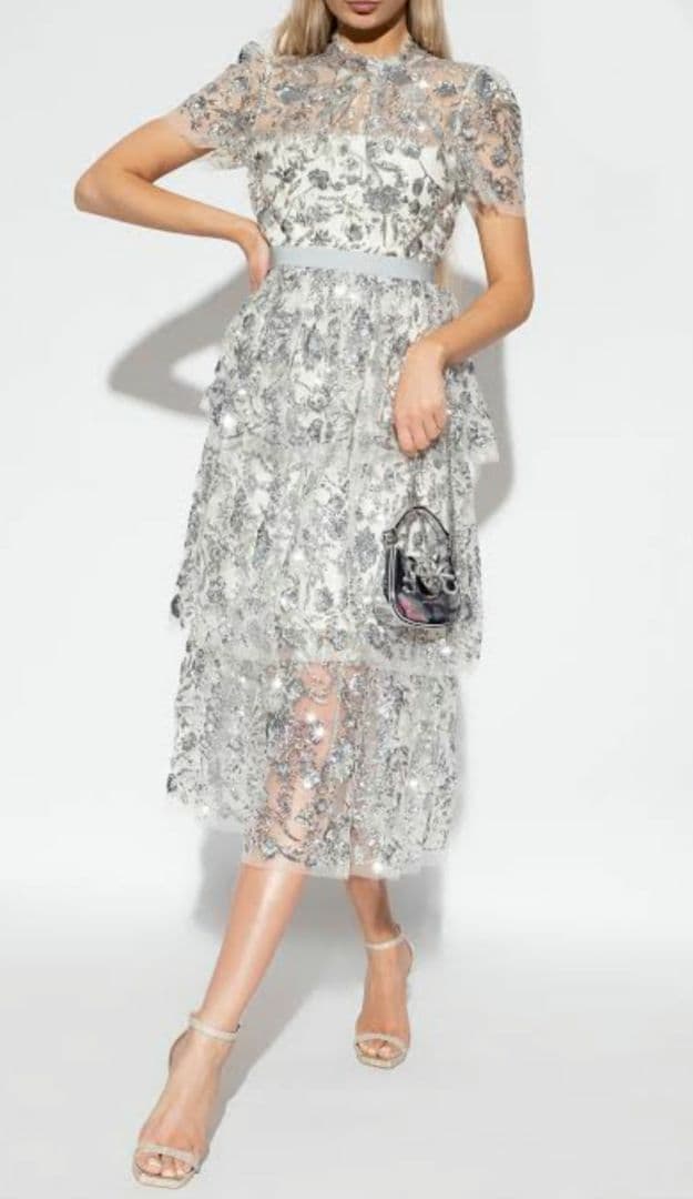 Haru セルフポートレイトシャンパン スパンコール ドレス