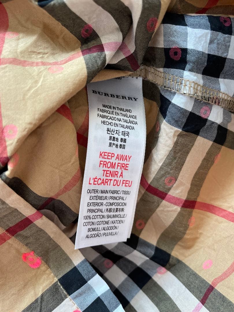 Burberry ワンピース4y=110㎝