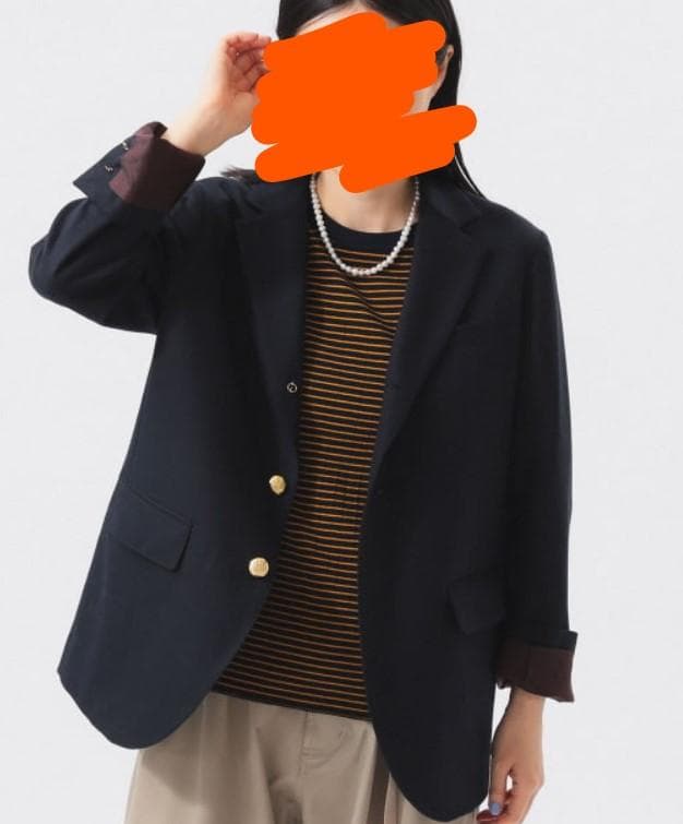 ©*️様 BEAMS BOYポリエステルウール3ボタンブレザー*ネイビー0サイズ