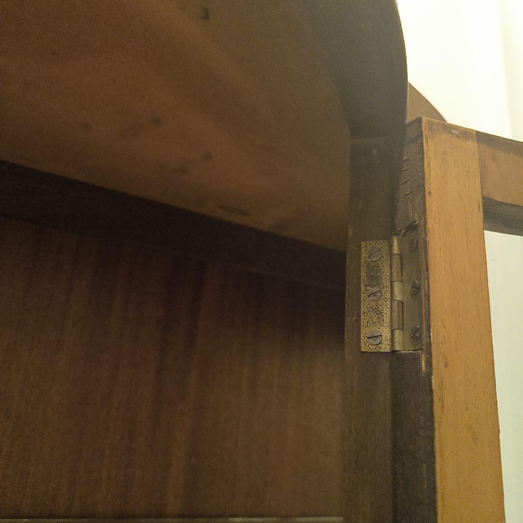 キャビネット　イギリス　アンティーク　デミルーン　ウォルナット