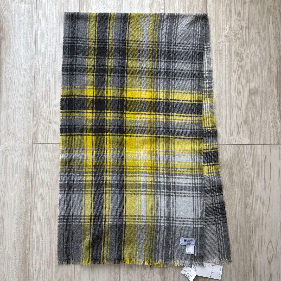 【新品】ジョンストンズ×レリアン カシミヤ100% 大判マフラー ストール 現行