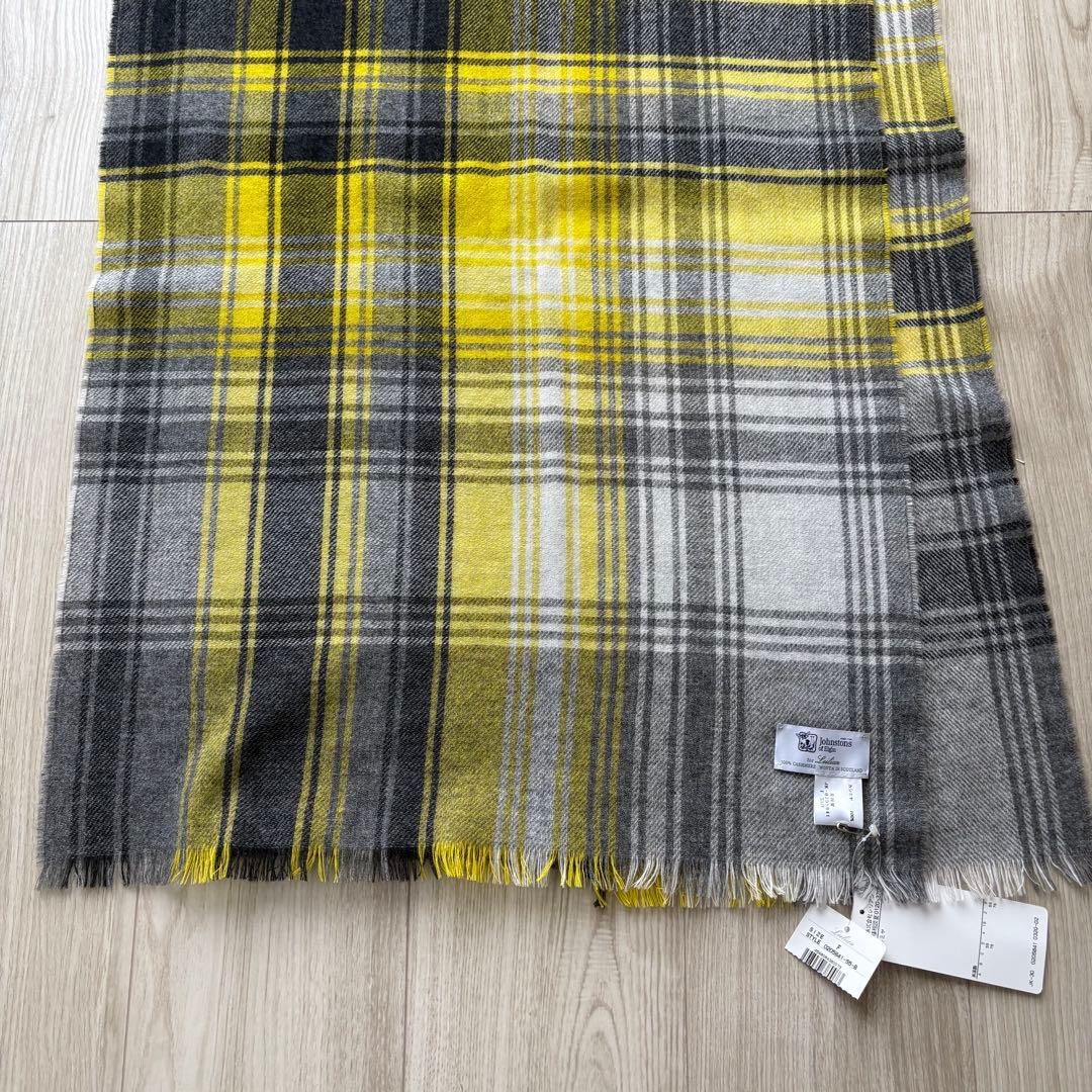 【新品】ジョンストンズ×レリアン カシミヤ100% 大判マフラー ストール 現行