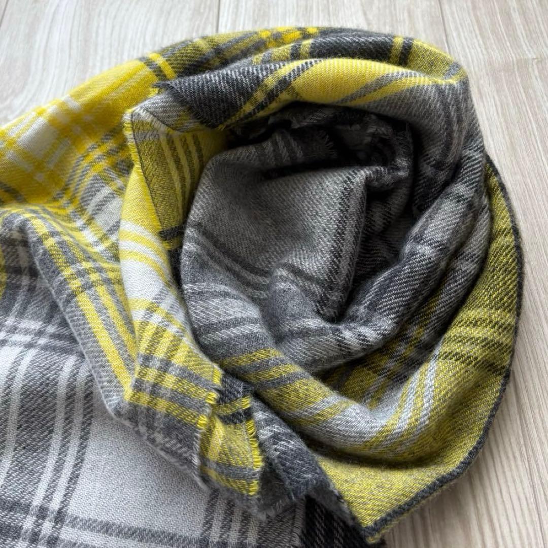 【新品】ジョンストンズ×レリアン カシミヤ100% 大判マフラー ストール 現行