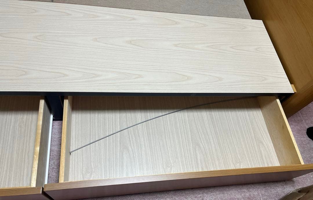 フランスベッド E-MAX 高密度連続スプリング付 シングルベッド 収納引出し付