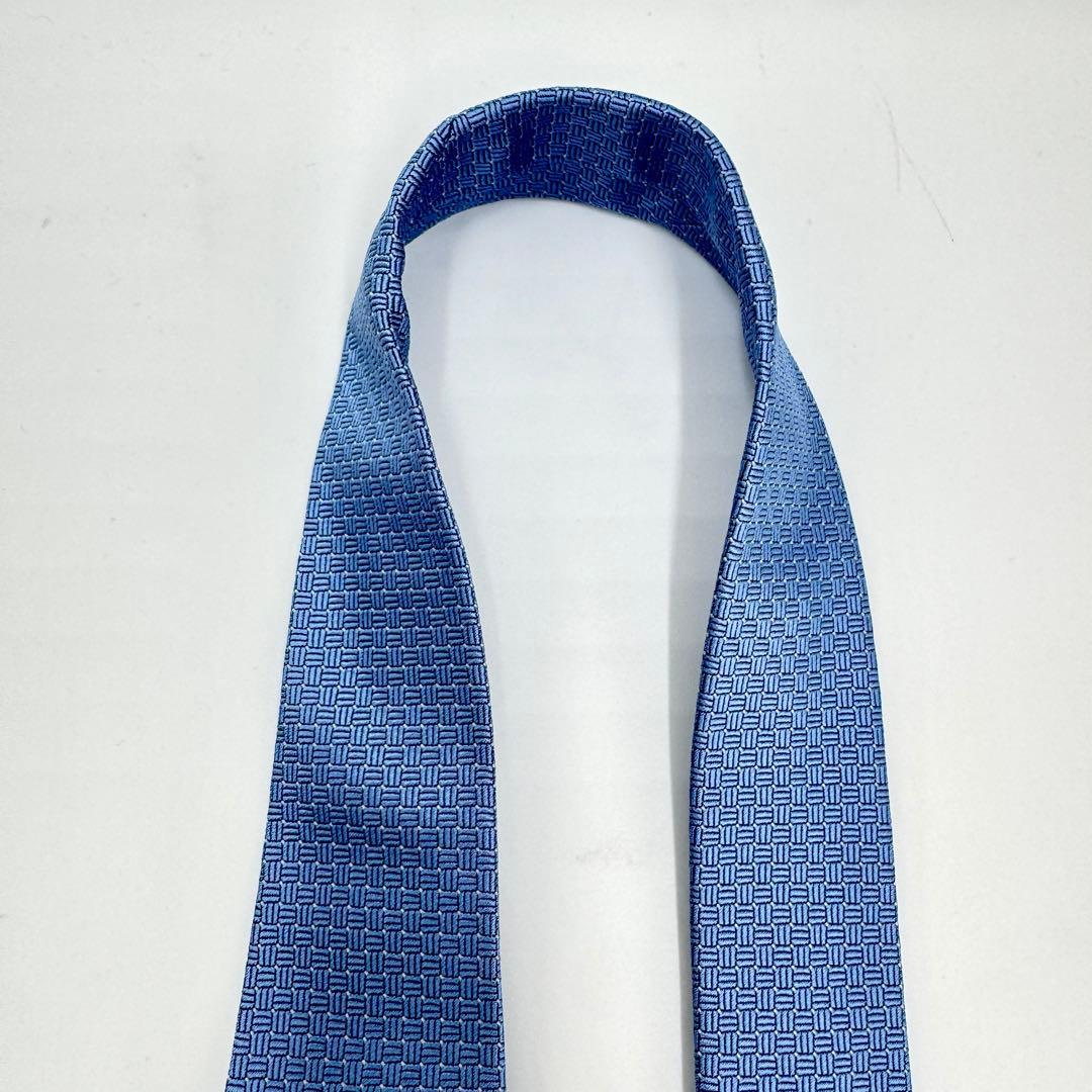 未使用タグ付き ブルガリ ネクタイ 箱付き ソリッド セッテピエゲ ハイブランド