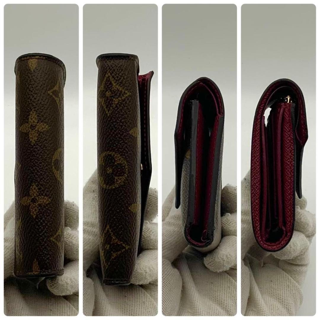 美品 ルイヴィトン ポルトフォイユヴィクトリーヌ 財布 コンパクト フューシャ