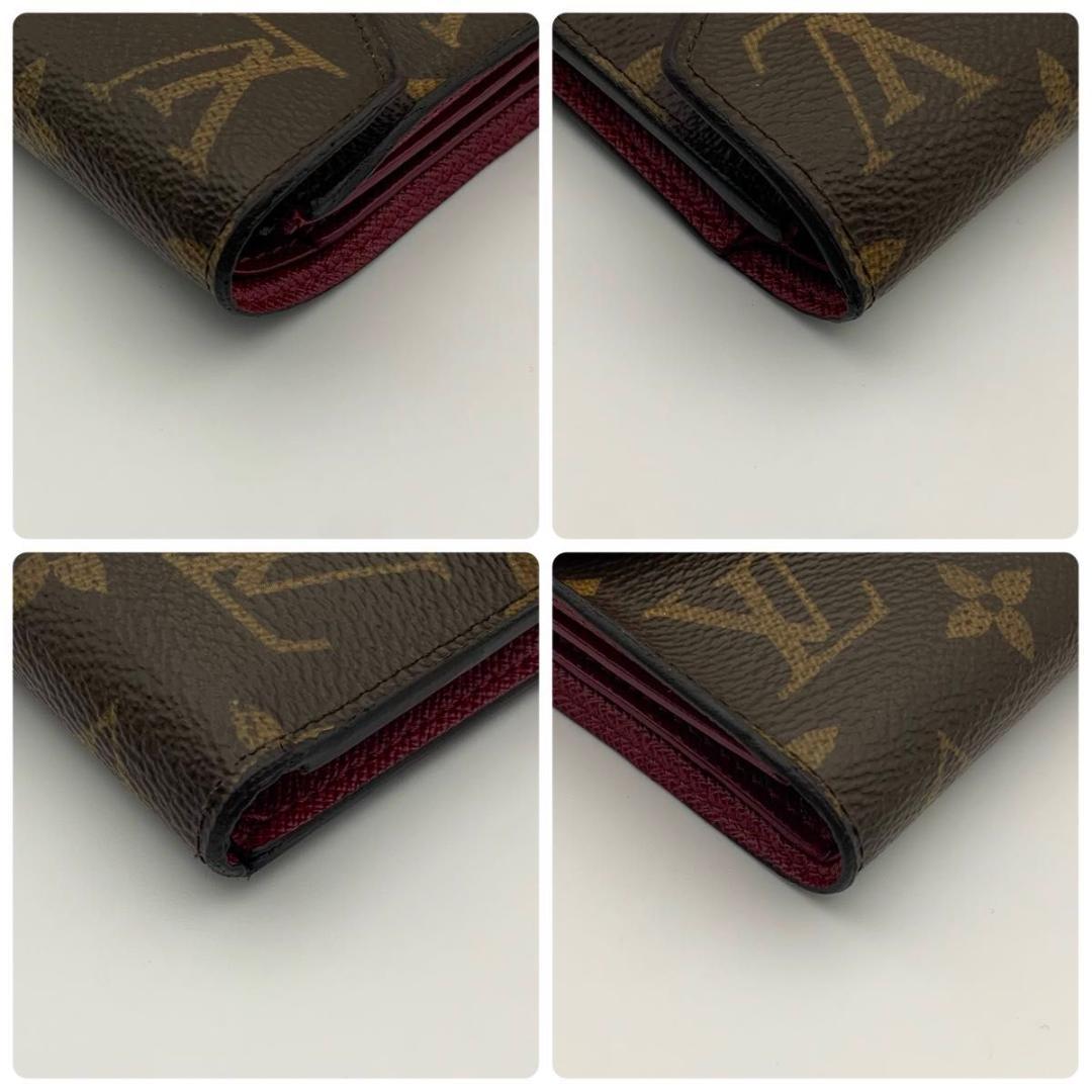 美品 ルイヴィトン ポルトフォイユヴィクトリーヌ 財布 コンパクト フューシャ