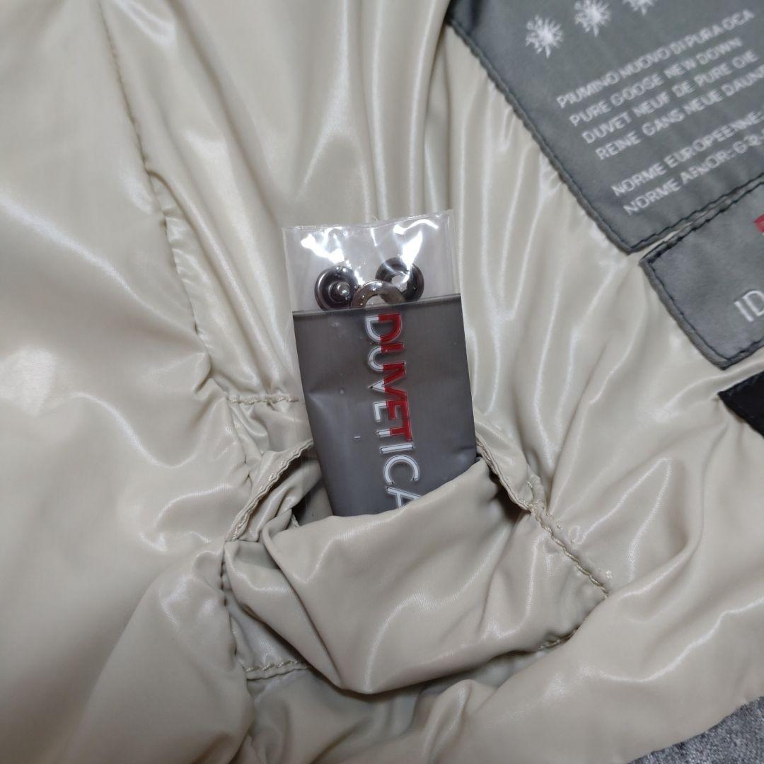 DUVETICA フード付きグレーダウンベスト　　サイズ40