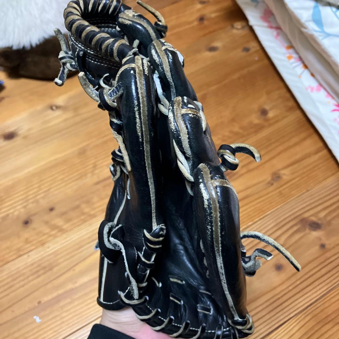 ゼット ネオステイタス軟式グローブ 黒　外野手用