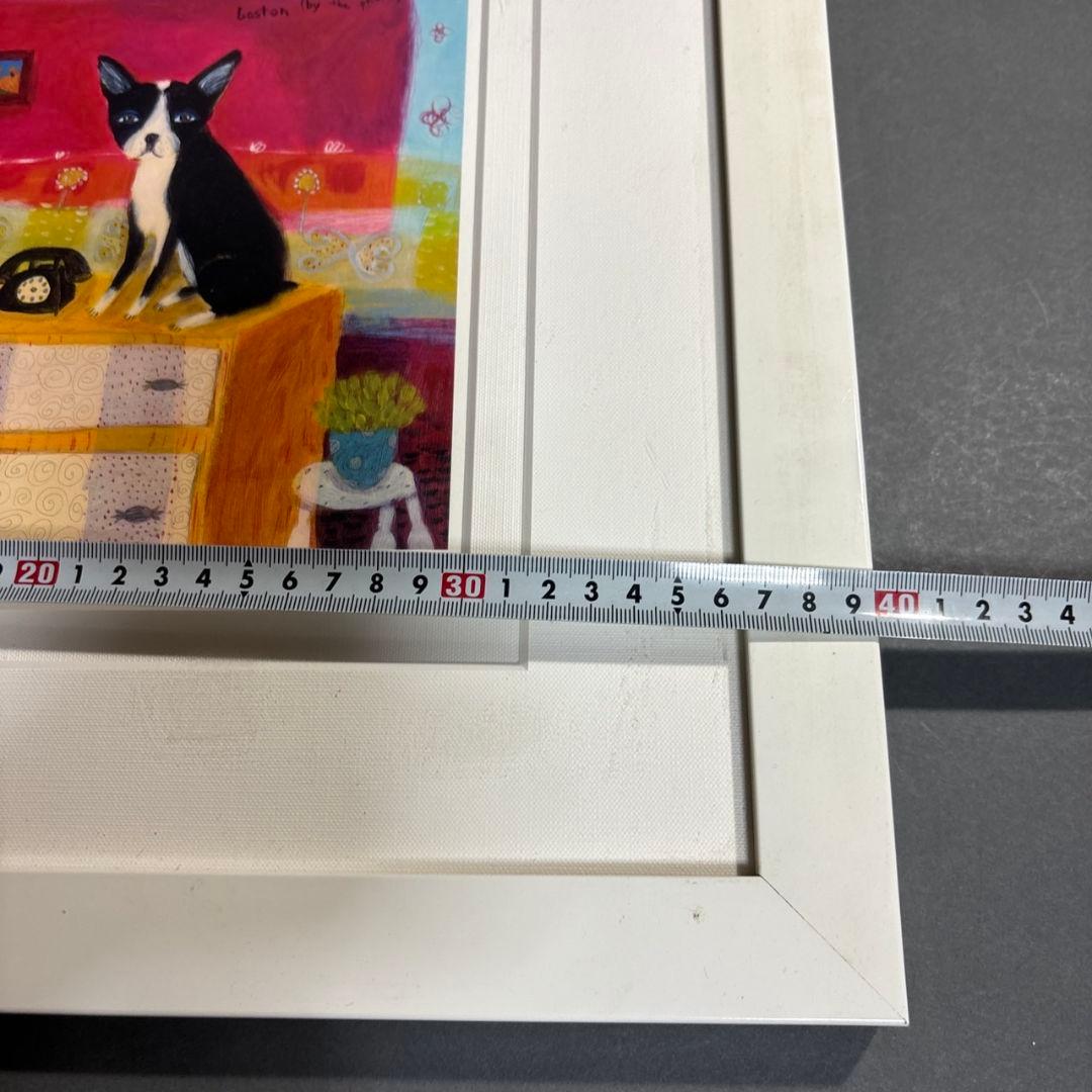 カレンホイプティング　ジクレー　額装　犬