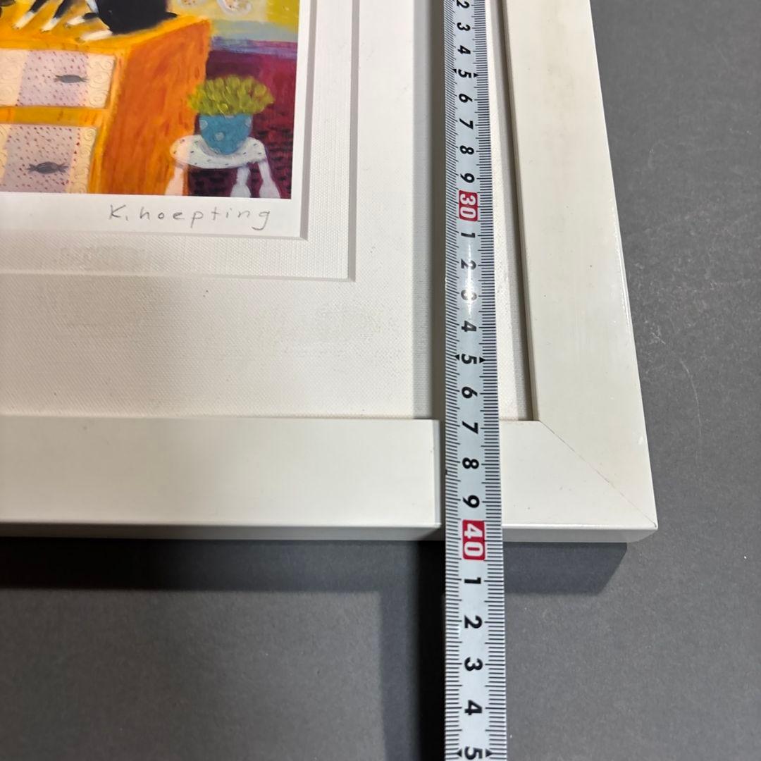 カレンホイプティング　ジクレー　額装　犬