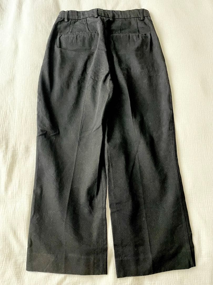 フリークス　I Need You Baby タックワイドパンツ　ブラック