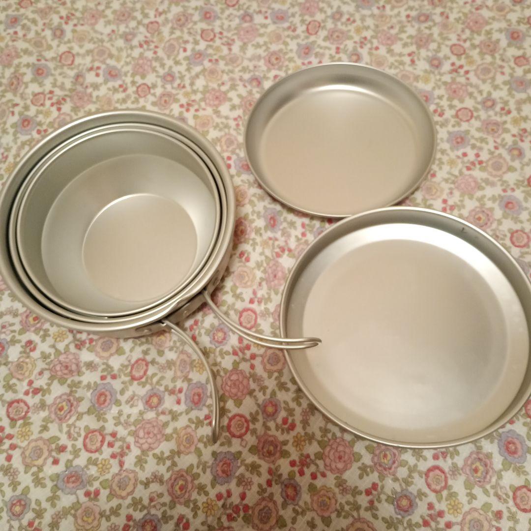 【新品未使用】エバニュー チタン クッカーセット「S」 セラミック ECA411