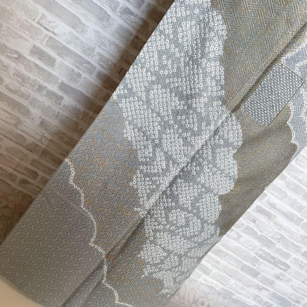 訪問着　フルセット　観世水　鹿の子絞り　金彩　紗綾形地紋　入学式　卒業式　L1