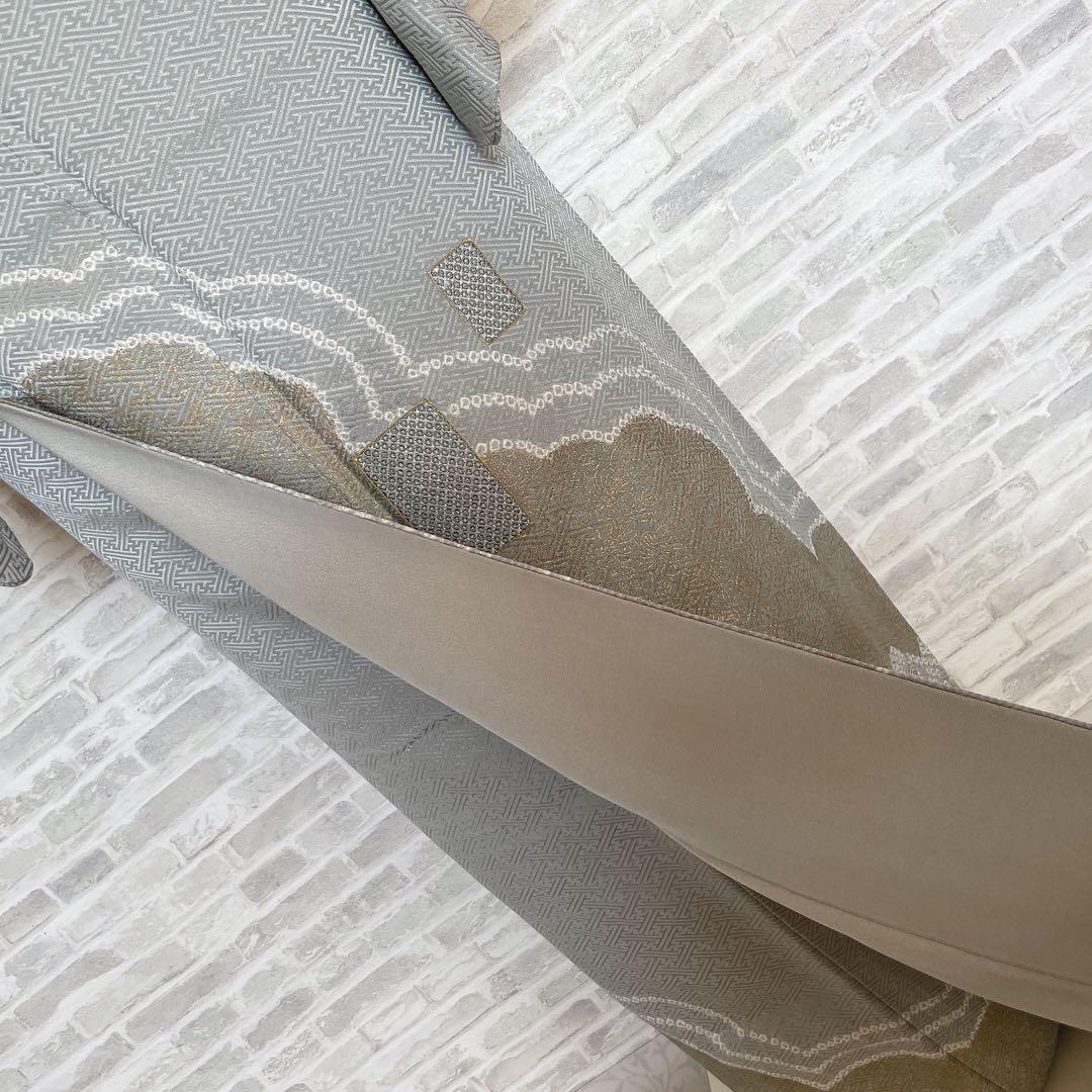 訪問着　フルセット　観世水　鹿の子絞り　金彩　紗綾形地紋　入学式　卒業式　L1