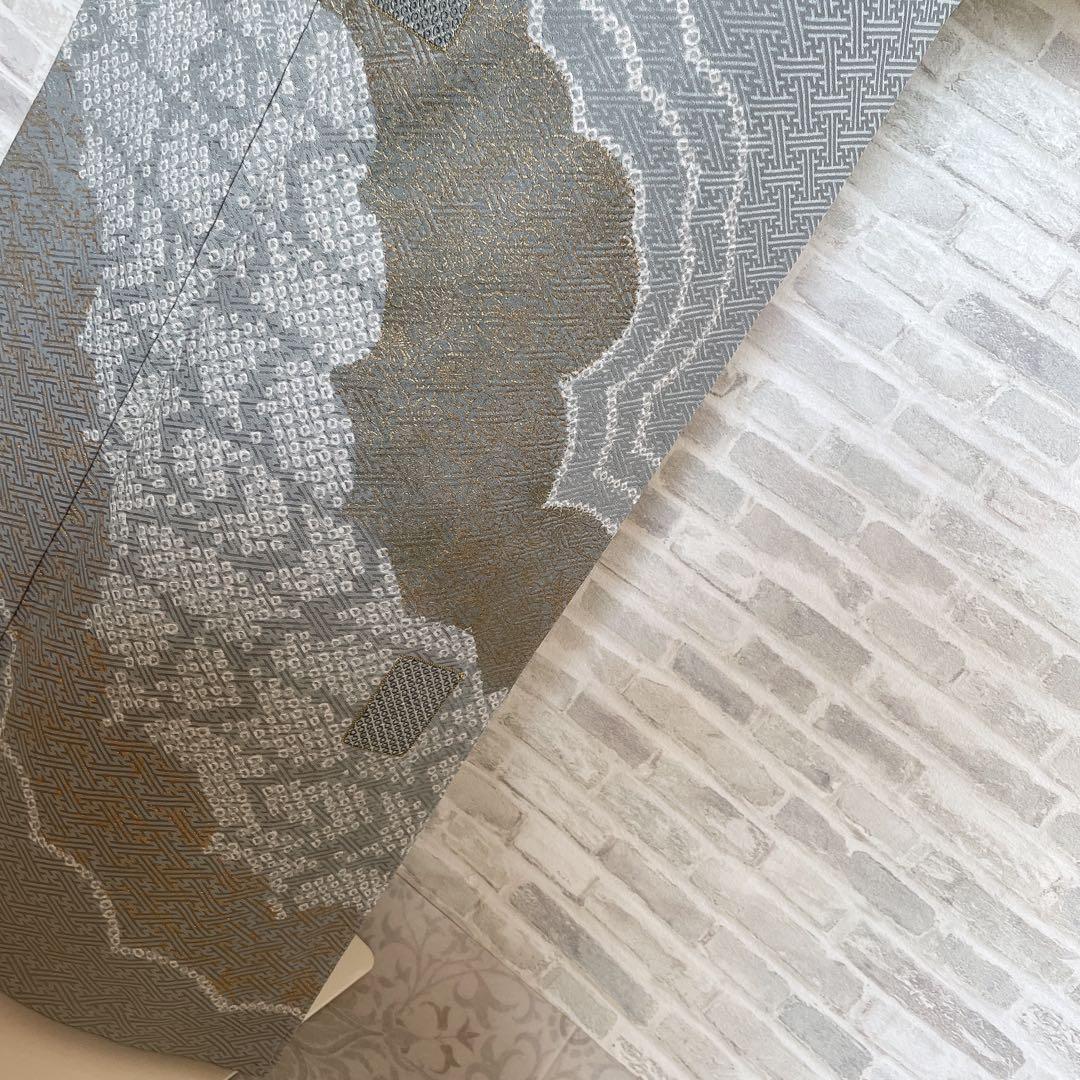 訪問着　フルセット　観世水　鹿の子絞り　金彩　紗綾形地紋　入学式　卒業式　L1