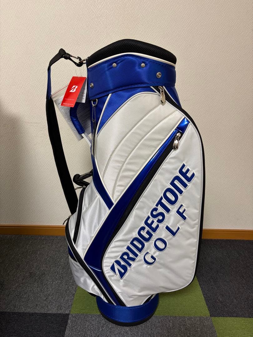 BRIDGESTONE ゴルフキャディバッグ ホワイト/ブルー
