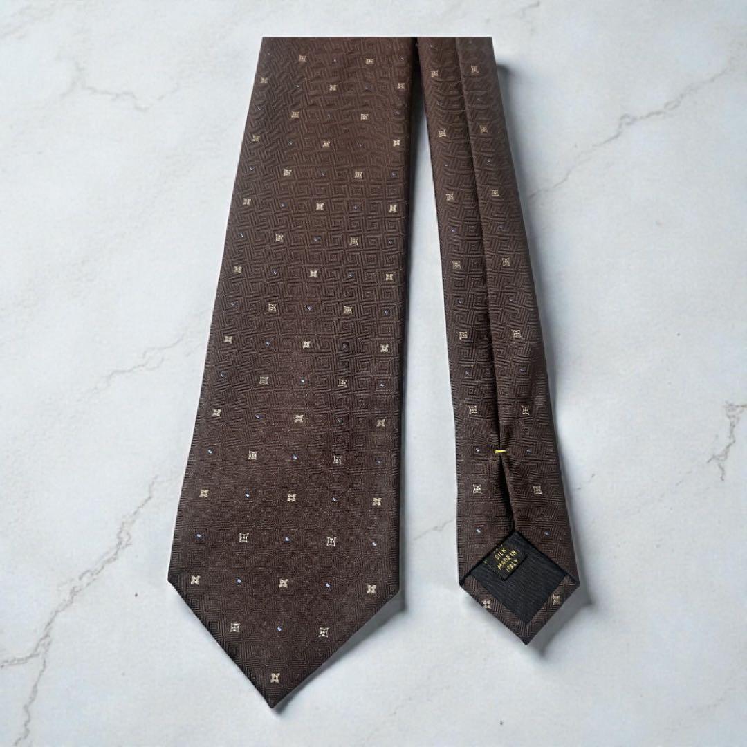 【美品】LOUISVUITTON ルイヴィトンモノグラム　シルクネクタイ