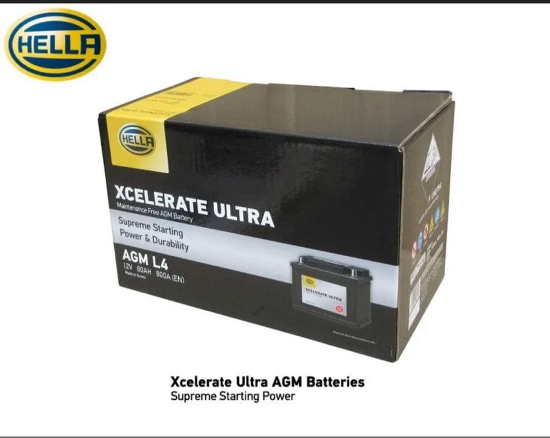 M*u様 HELLA XCELERATE ULTRA ヘラー バッテリー AGM