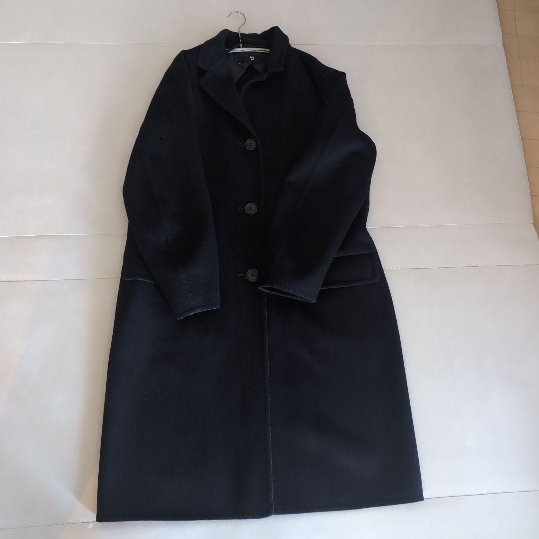UNIQLO　プラスJ カシミヤブレンドチェスターコート Mサイズ　ネイビー