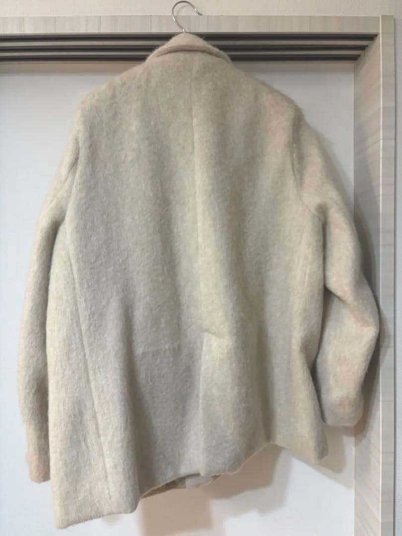 Basement online モヘアシャギージャケットコート　ベージュ