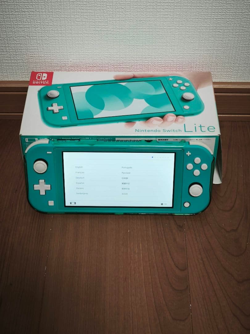 Nintendo Switch Lite 保護フィルム 保護ケース付 ターコイズ