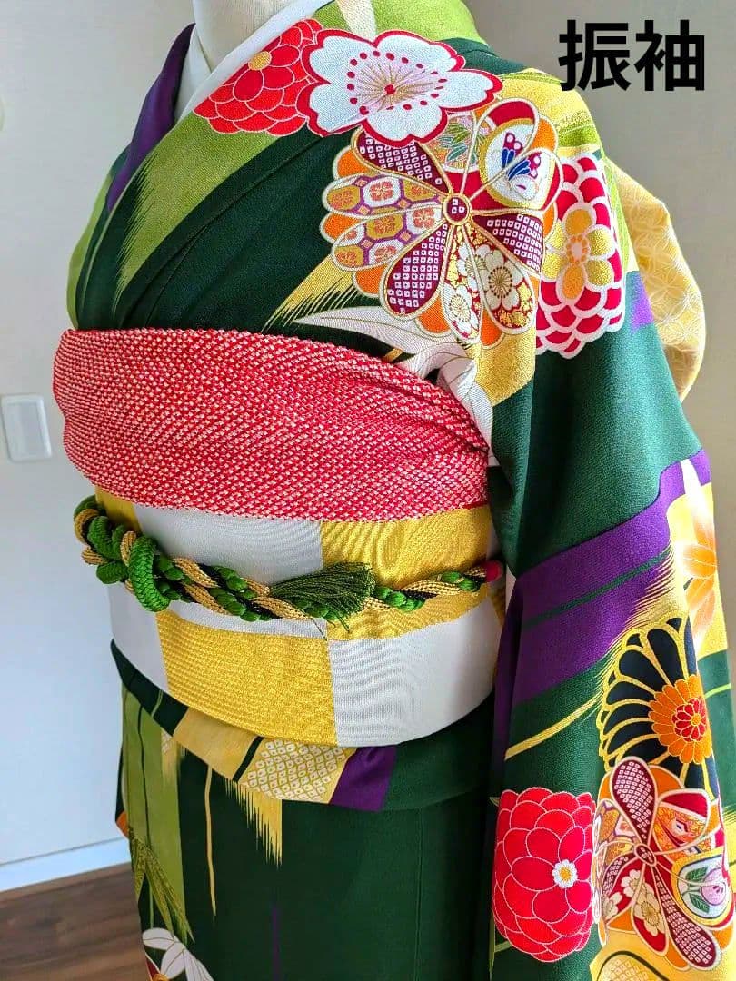 振袖　ほぼ未使用　金駒刺繍　トール　L寸