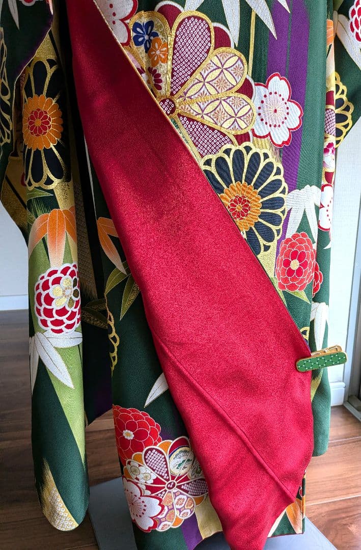 振袖　ほぼ未使用　金駒刺繍　トール　L寸