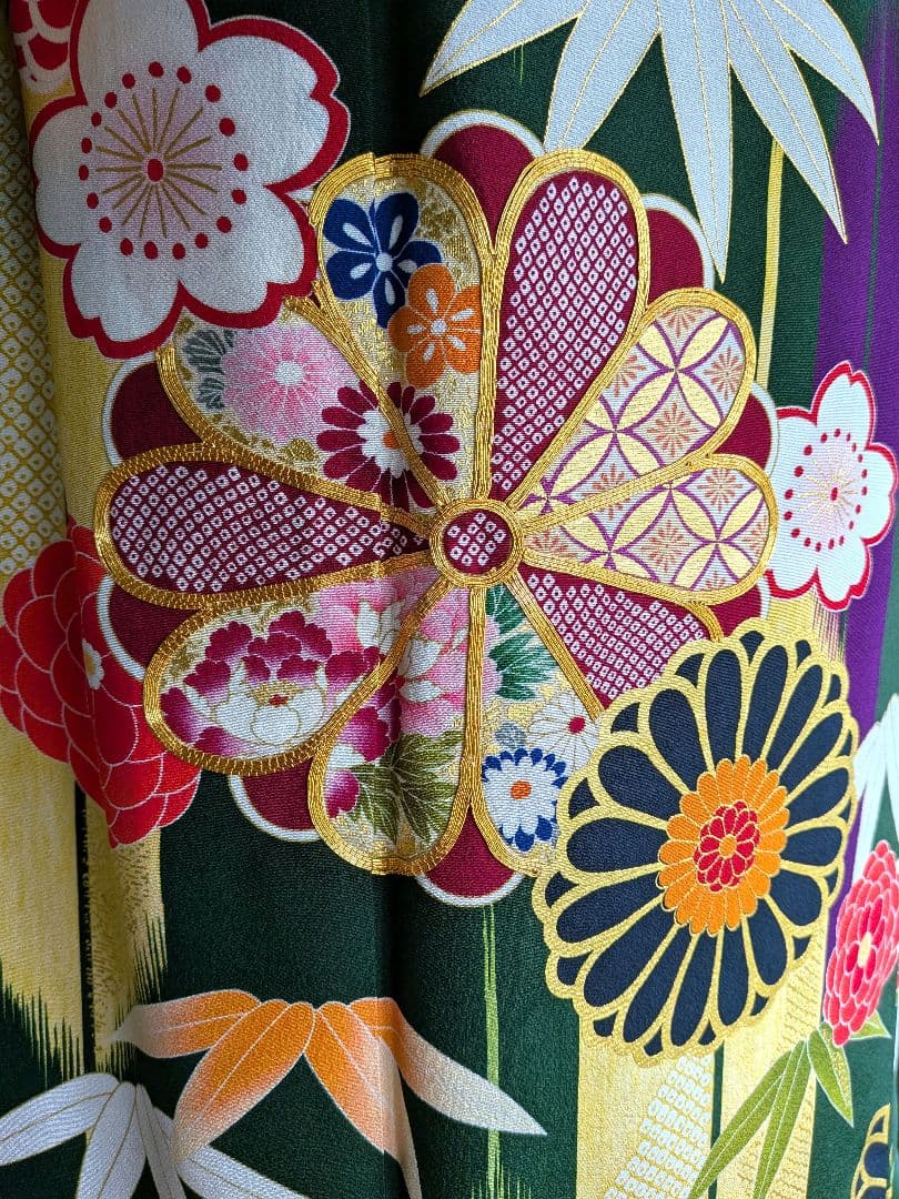 振袖　ほぼ未使用　金駒刺繍　トール　L寸