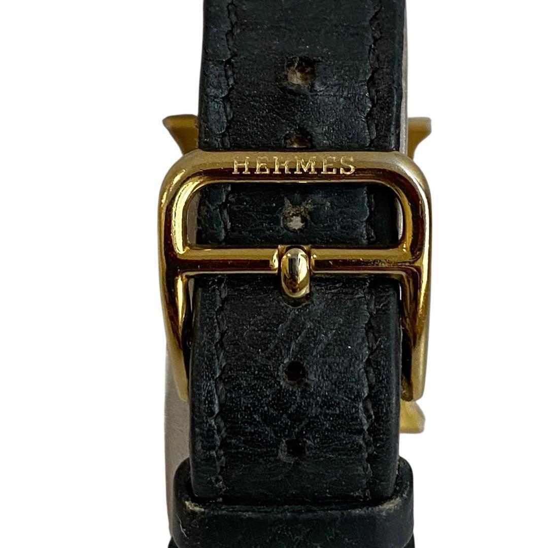 HERMES エルメス Hウォッチ ゴールド 稼働品 腕時計