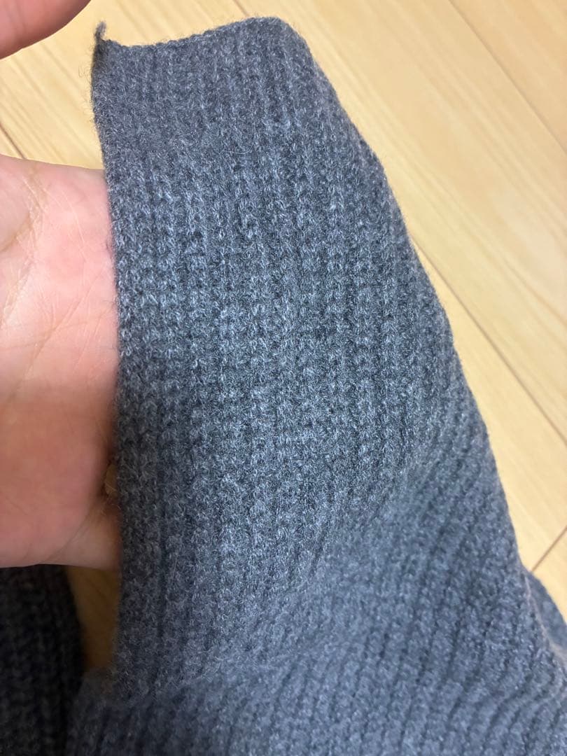 未使用タグ付き ZANONE カシミヤ100% グレー マフラー