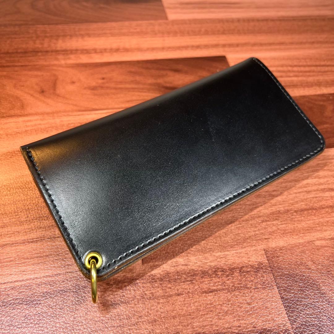 【トラッカーウォレット ロング 2層】クロムエクセル ユニバーサル ゴールド